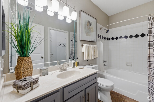 A1A 1BR, 1BA - 551SF - Bathroom - Kessler Jersey Village