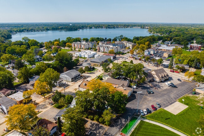 Downtown Lake Zurich blends local business with beautiful lake views.