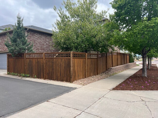 Backyard from Street - 530 Yosemite Way