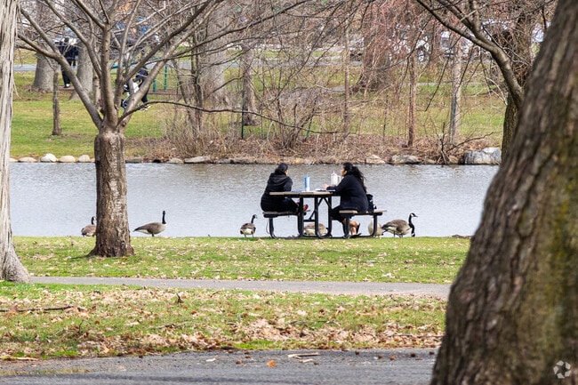 Enjoying the lake view from Warinanco Park.