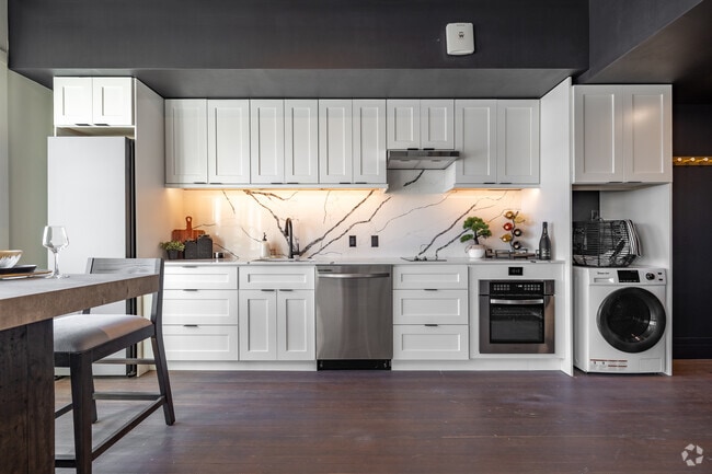 1BR Model Kitchen - The Travis Building