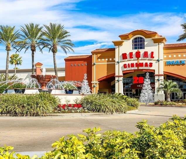 The local movie theater is a popular destination