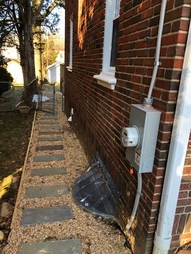 Path to basement entrance - 1327 Hemlock St NW