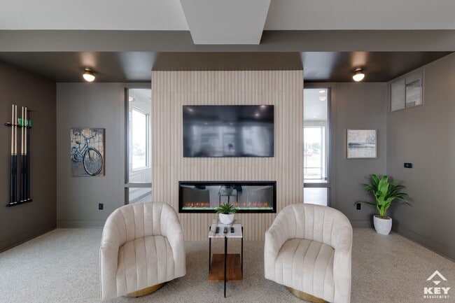 Clubhouse, fireplace lounge - Park Centre Apartments