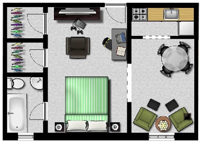 Parkside Dwellings – Large Studio