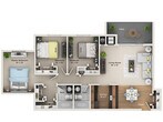 Three Bedroom, Two Bath (D)