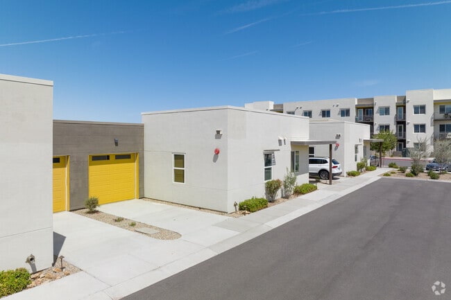 The flat-roof earth-toned homes of Palm Desert come in all shapes and sizes.