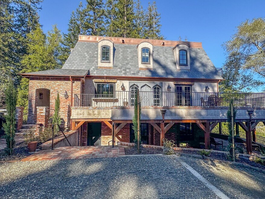 Architecturally Distinct Residence on Private European-Inspired lot