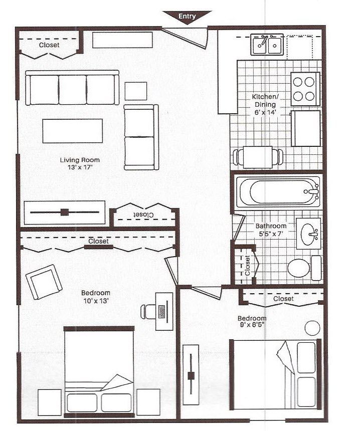 Maple Highlands Apartments – 2 Bed 1 Bath
