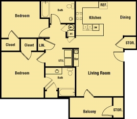 Plano de planta - The Mark Apartments