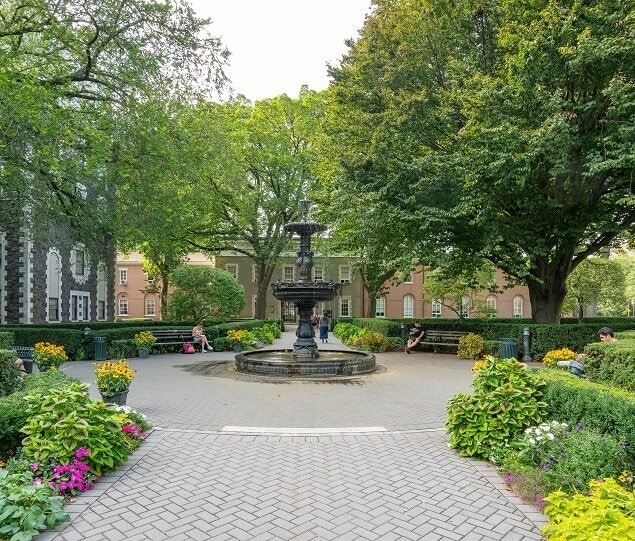 Fordham University’s iron fountain was built in 2012