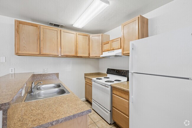 2 habitaciones, 1 baño - 800 pies cuadrados - Cocina - Woodside Gardens Apartments