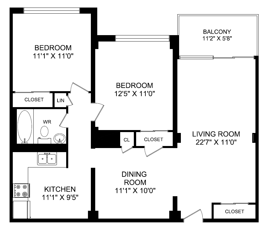 Floorplan - Pioneer Park Apartments