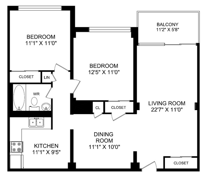 Floor Plan - Pioneer Park Apartments