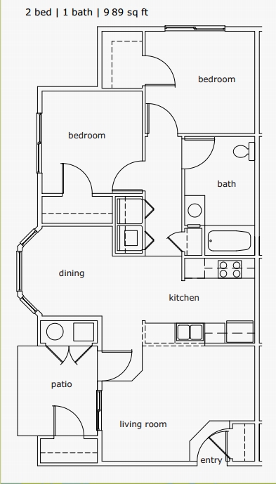 2HAB/1BA - Hillview Ridge Apartments I & II