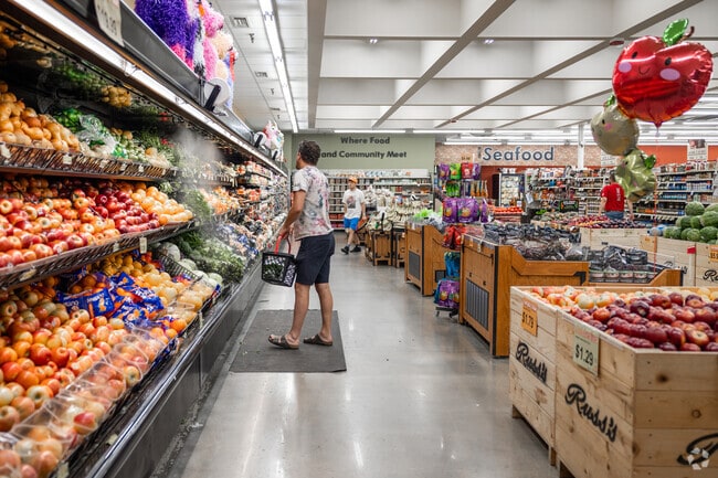 Russ’s Market near Near South provides groceries and an on-site pharmacy.