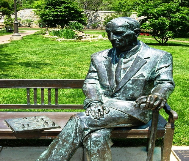 Sculpture on the campus of Georgetown University