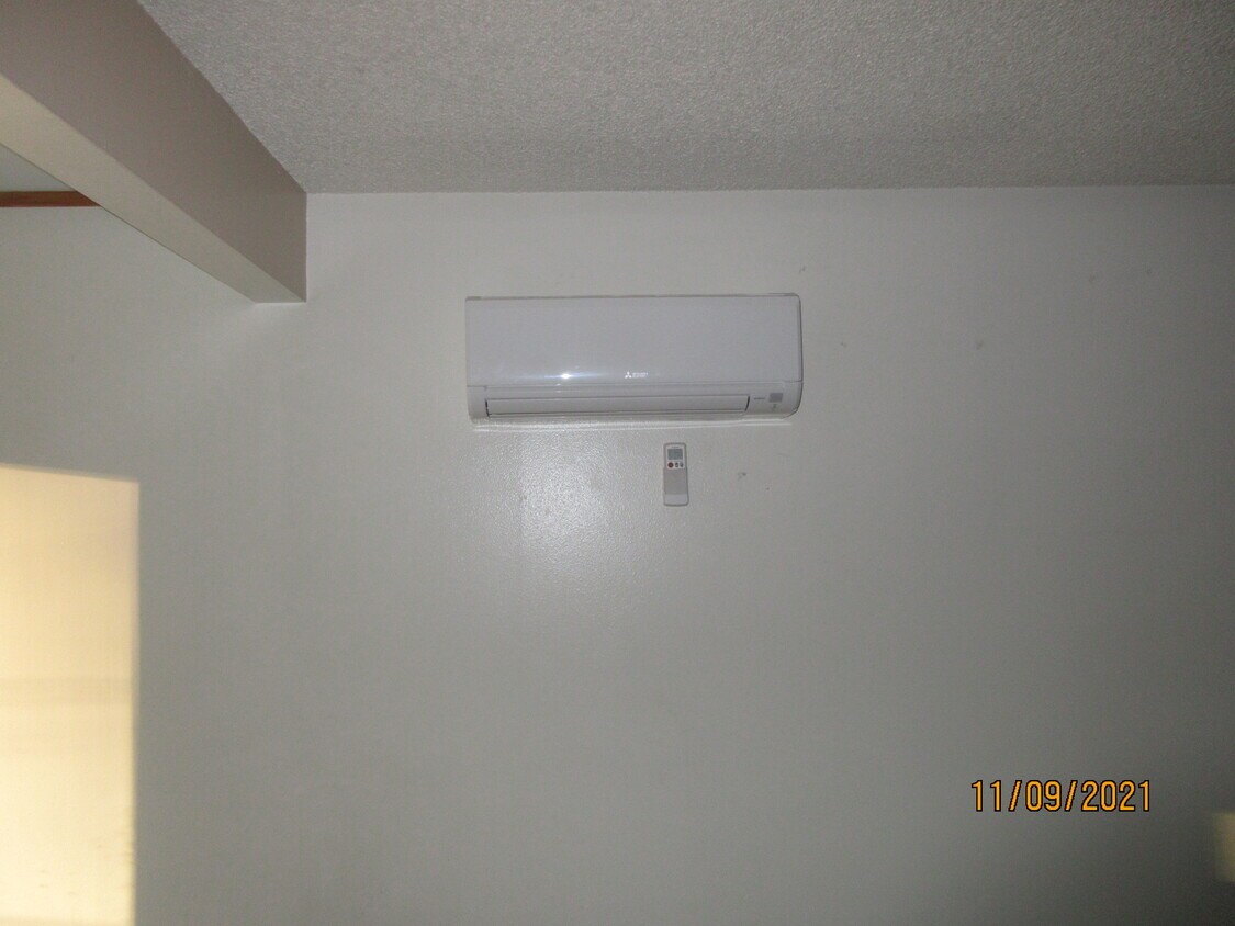 new combo air conditioning, heating unit in living room - 2010 S Woodlawn Rd