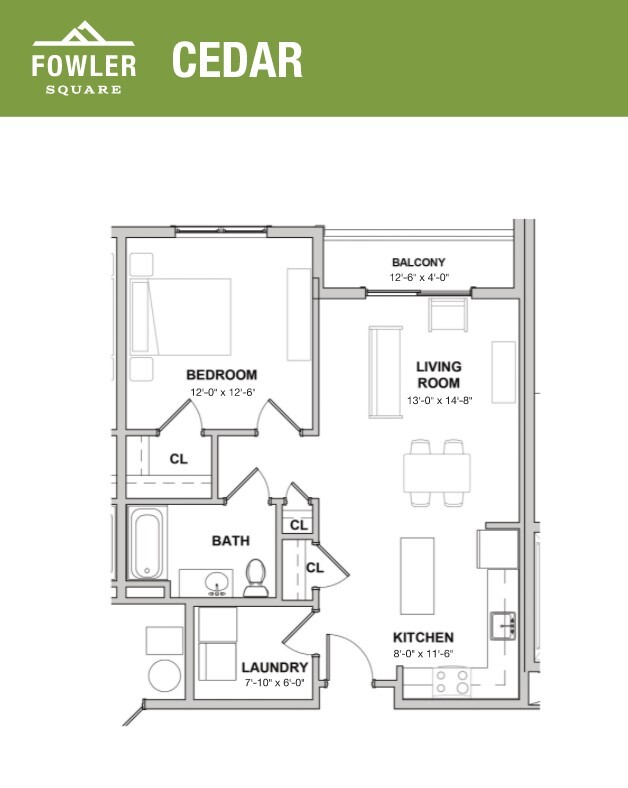 Plano de planta - Fowler Square