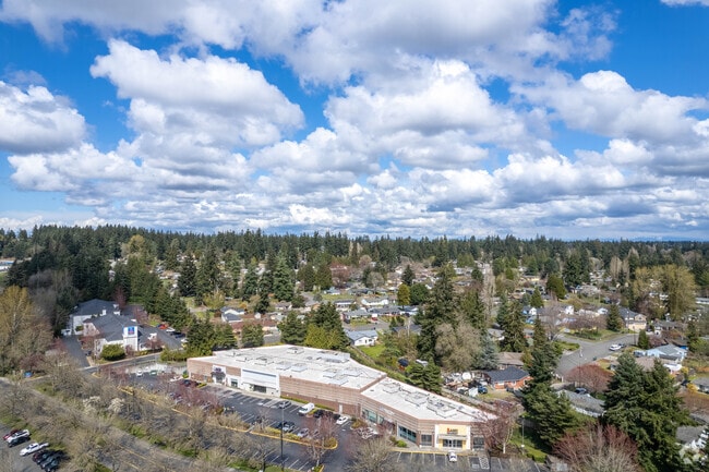 A view of the Gateway community in Mountlake Terrace and its tree-lined streets.