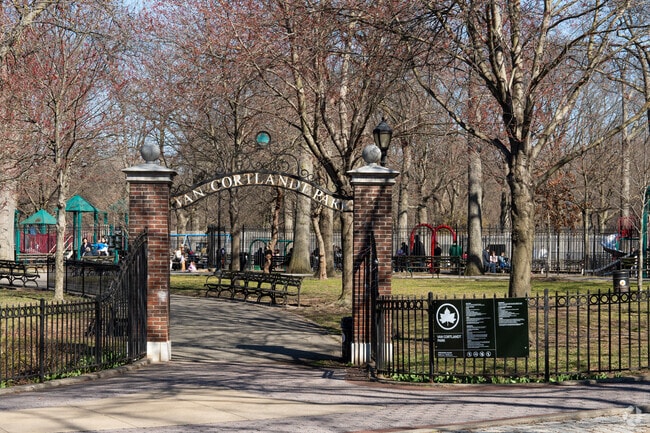 Van Cortlandt Park is a short distance from Kingsbridge with plenty of open space.