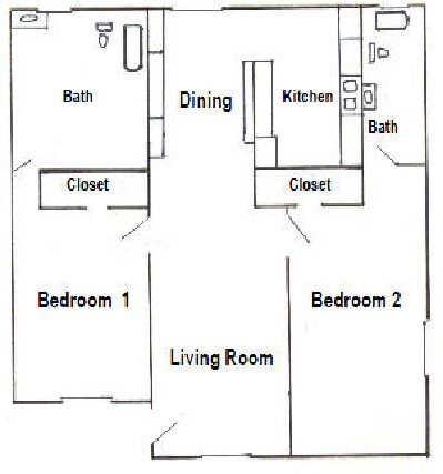 2 habitaciones/2 baños - Greentree Gardens