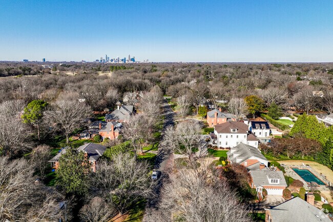 An aerial view of Barclay Downs