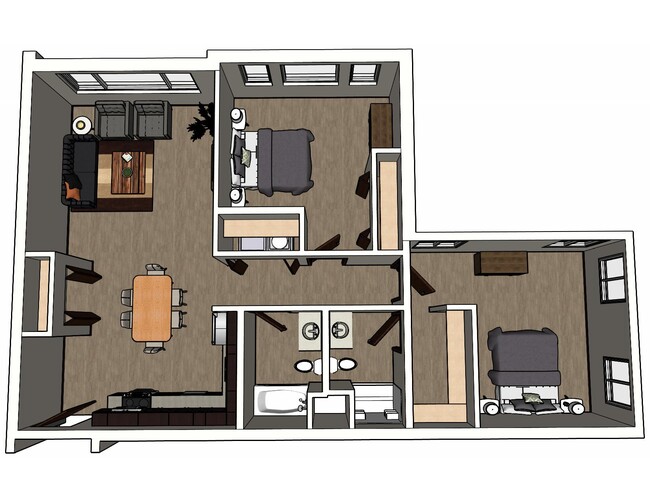 Plano de planta - Fairmont Flats