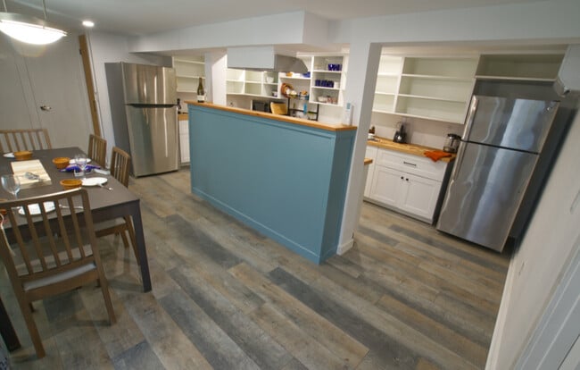 The kitchen and dining area. Notice that for housemates sharing, there are 2 full-sized fridges - 4157 SE Brooklyn St