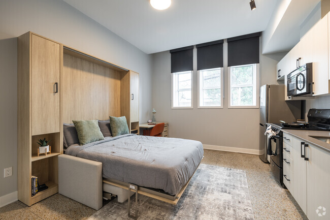 Studio, 1BA - 291SF - Living - ALMA Sandy Hill