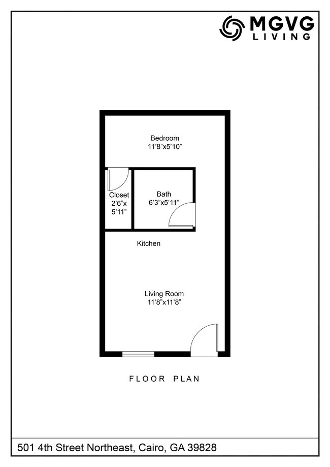 Plano de planta de Lenora de 1 dormitorio - Lenora