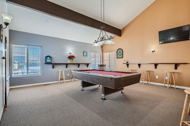 Our Clubhouse with Pool Table at Horizon Apartments in Aurora, Colorado - Horizon East Apartments