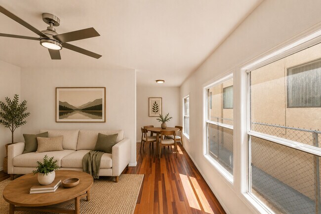 Sala de estar y rincón de comedor - 1427 N Kingsley St