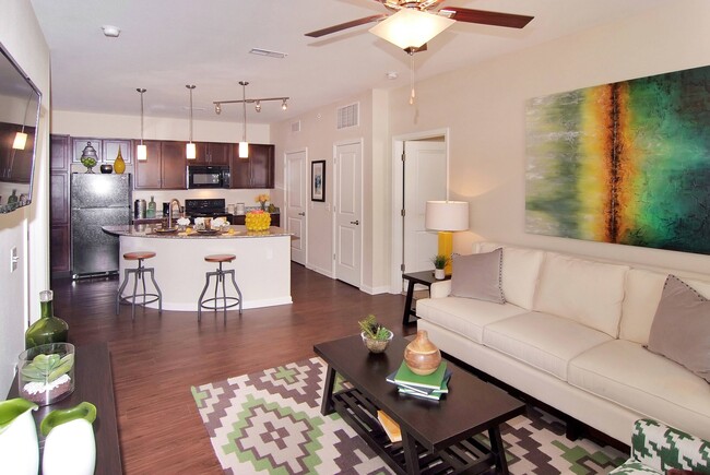 Spacious Living Room and Kitchen - Reveal on Cumberland Apartments