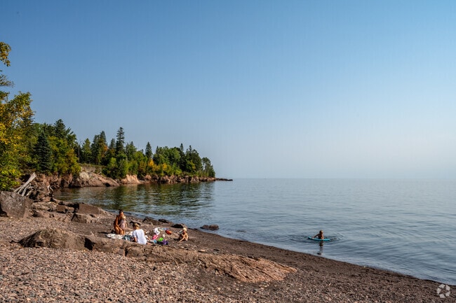Lakeside-Lester Park residents enjoy heading to the beach of 42nd Ave to cool off.