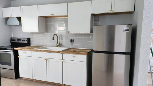 New cabinet and new refrigerator - 1015 Woodland Ave