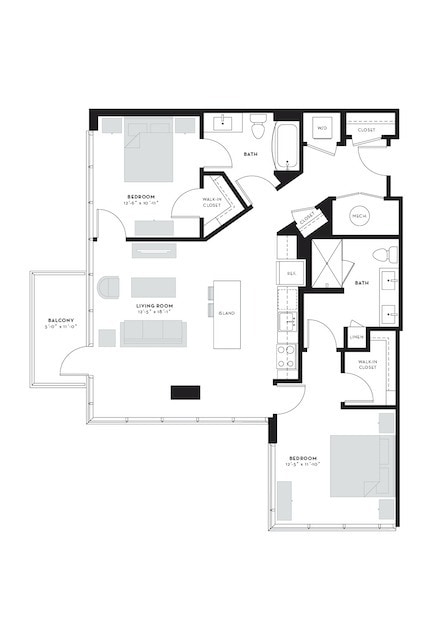 The Page 2E w:Balcony 640x480 - Three Light Luxury Apartments