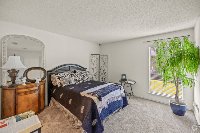 2BR, 2BA - 950SF Primary Bedroom - Sunset Point Apartment Homes