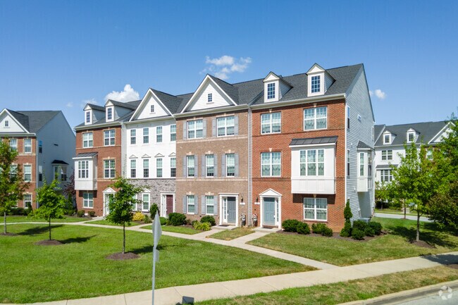 Spacious new build townhomes line roads in Landover.