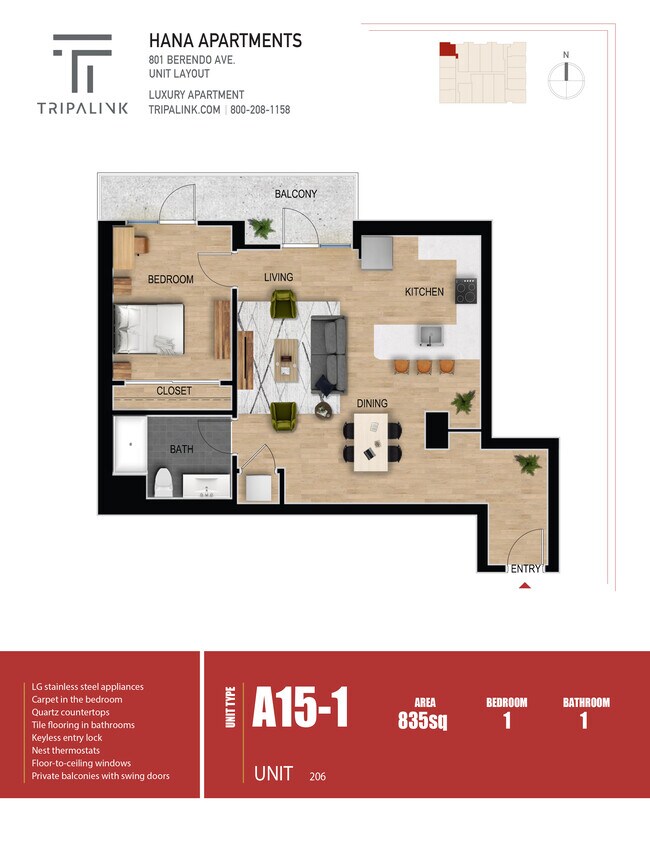 The Hana Apartments 801 S Berendo St Los Angeles, CA