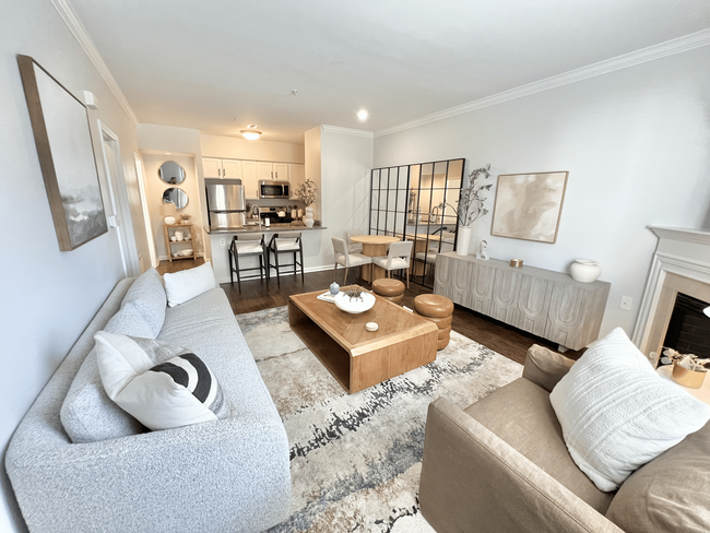 Sala de estar modelo - Brook View Apartment Homes