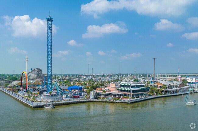The Kemah Boardwalk is a waterfront entertainment district near Seabrook, TX.