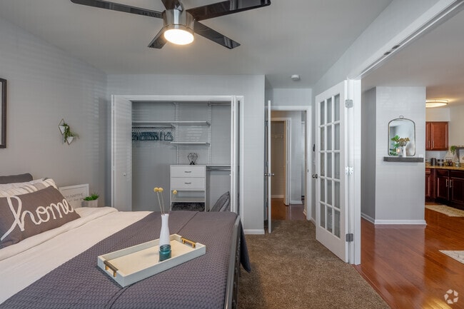 1BR, 1BA - 650SF - Bedroom - Village South Apartments
