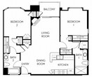 2 Bed 2 Bath Plan M