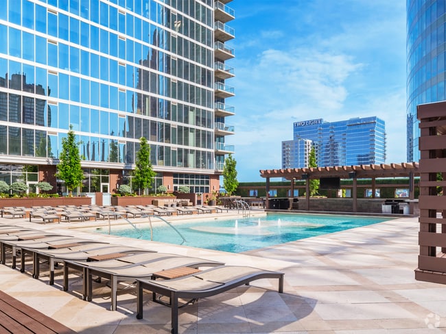 Resort-Style Rooftop Pool & Bar at One Light Luxury Apartments - One Light Luxury Apartments