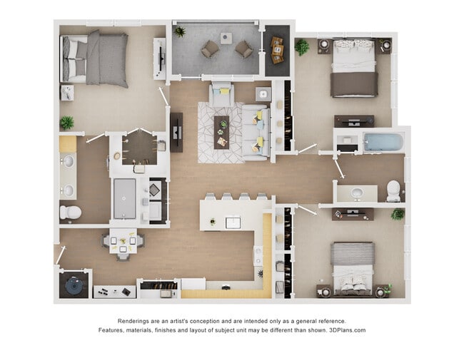 Plano de planta - Daffan Flats