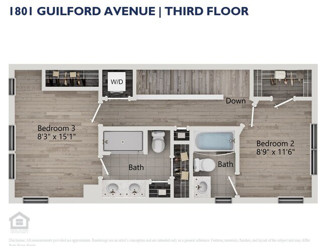 Plano de planta - 1801 Guilford