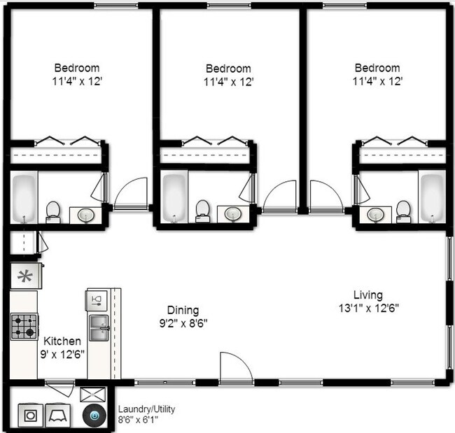 Foto del edificio - 3 Bedroom 3 Bathroom Apartment