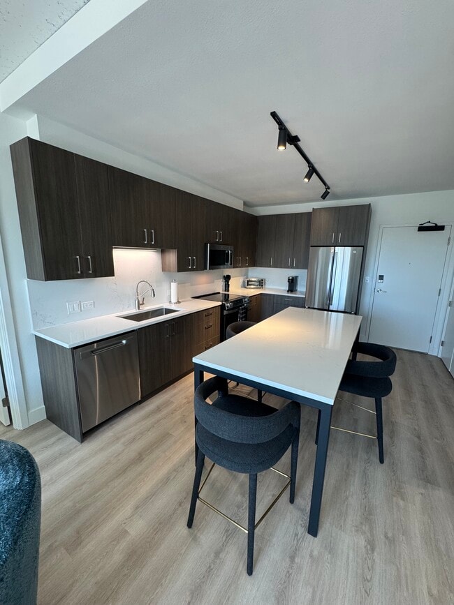 Modern Kitchen with Island - The Bella Downtown