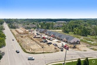 Aerial view showcasing our growing community and spacious townhome setting - Ridgewater Townhomes
